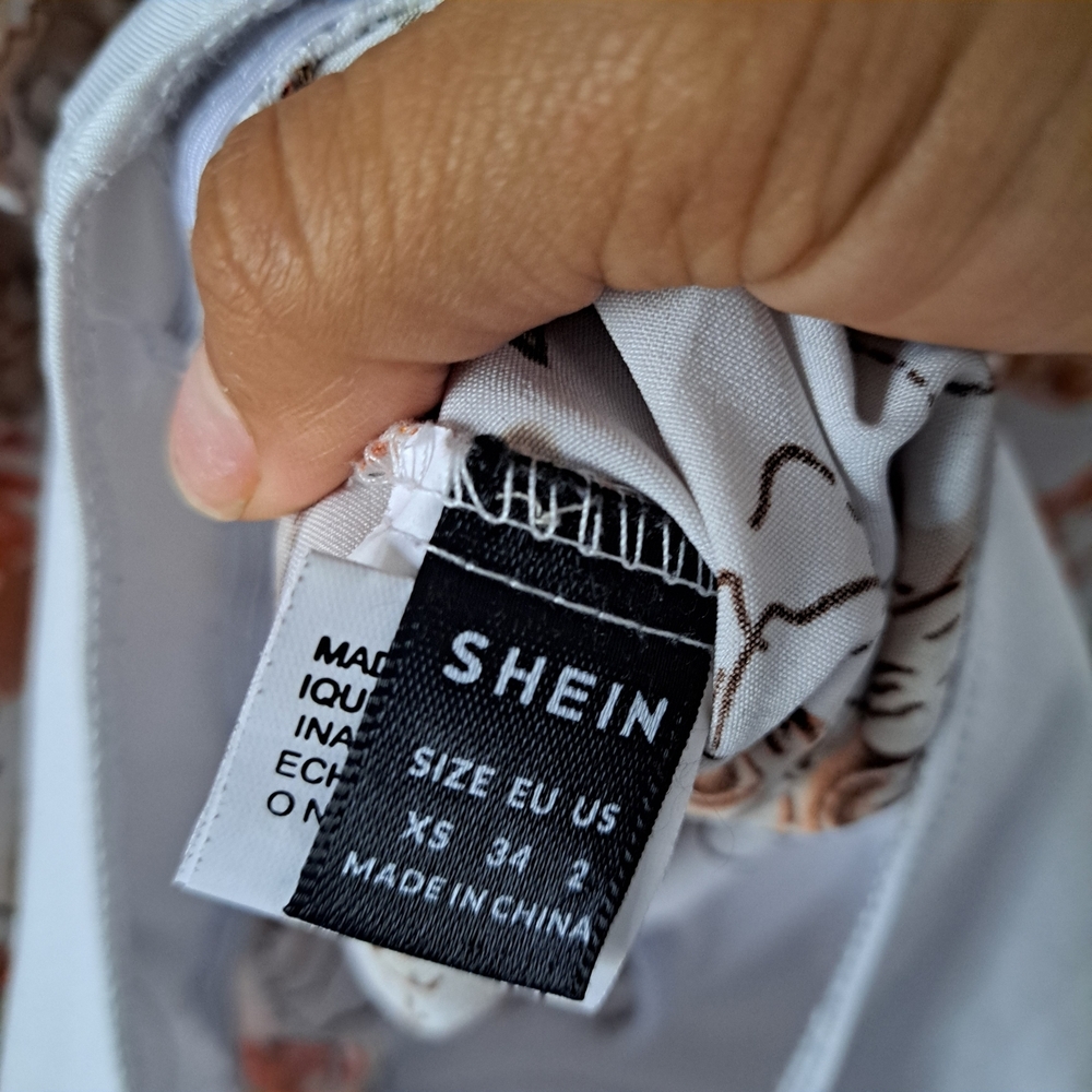 SHEIN Floral Bodysuit in Cream and Orange - Picture 4 of 4